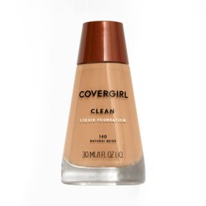 COVERGIRL Clean Liquid Foundation, 140 Natural Beige, 1 oz