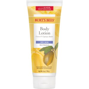 Burt's Bees Butter Body Lotion for Dry Skin with Cocoa & Cupuau, 6 Oz